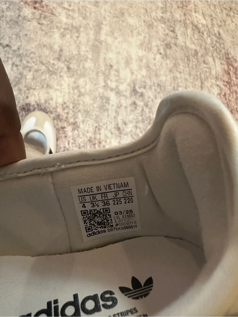 adidas Kids White and Tan Hook-and-Loop Mary Jane Sneakers